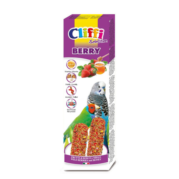 Sticks pappagallini - esotici con fr. Bosco e miele "berry" 60g