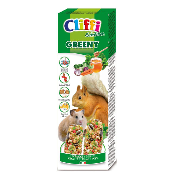 Sticks criceti e scoiattoli con ortaggi e miele "greeny" 110 g